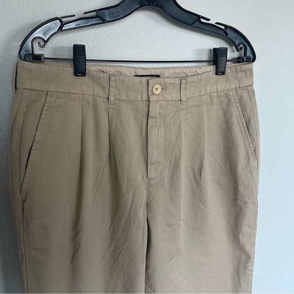 AYR The Metropolitan Pleated Twill Trouser Pants Khaki Tan Casual Women’s 12 - Picture 4 of 10